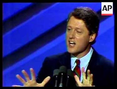 Bill Clinton nominates Michael Dukakis at the 1988 DNC
