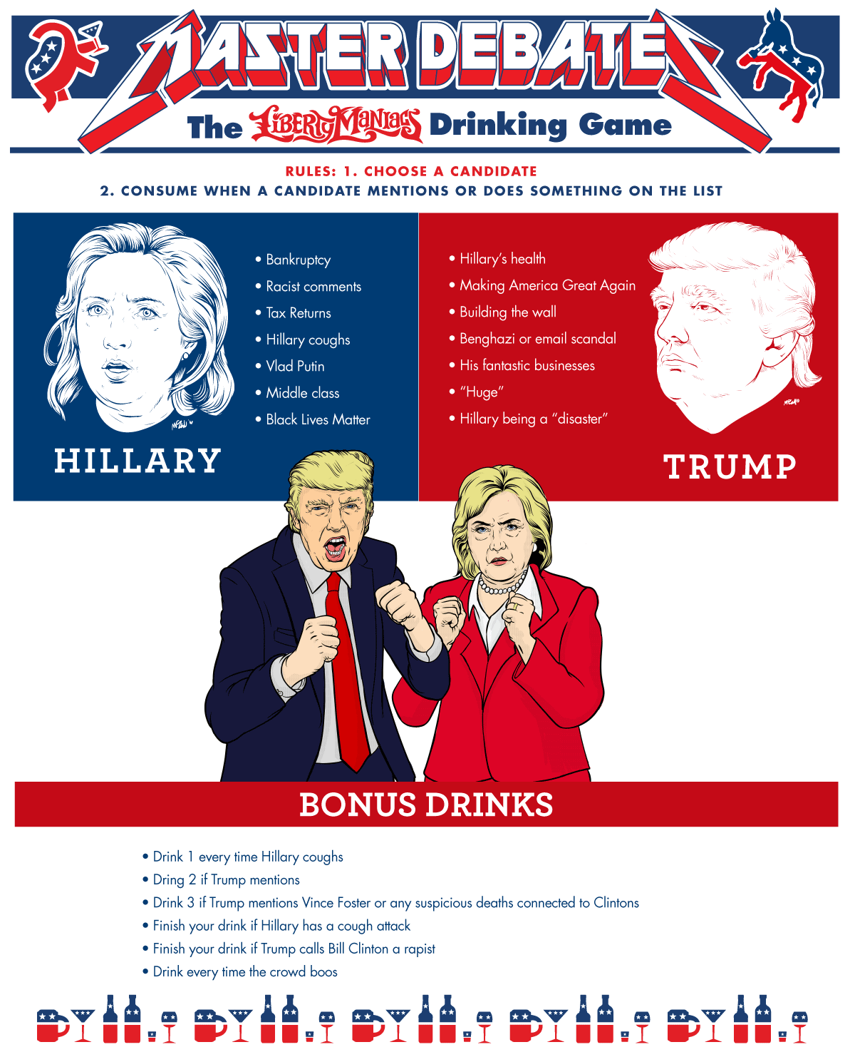 Presidential Debate Drinking Game Liberty Maniacs