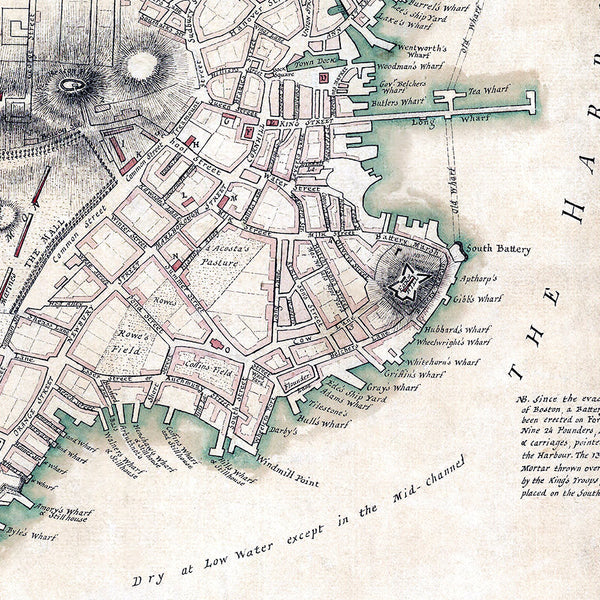 Boston Vintage Map 1775  Closeup Grande ?v=1446591548