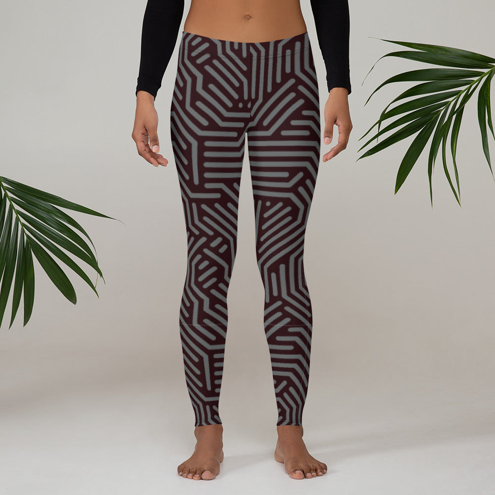 Simulation Print Leggings  Fitness leggings women, Polyester leggings,  Geometric print leggings