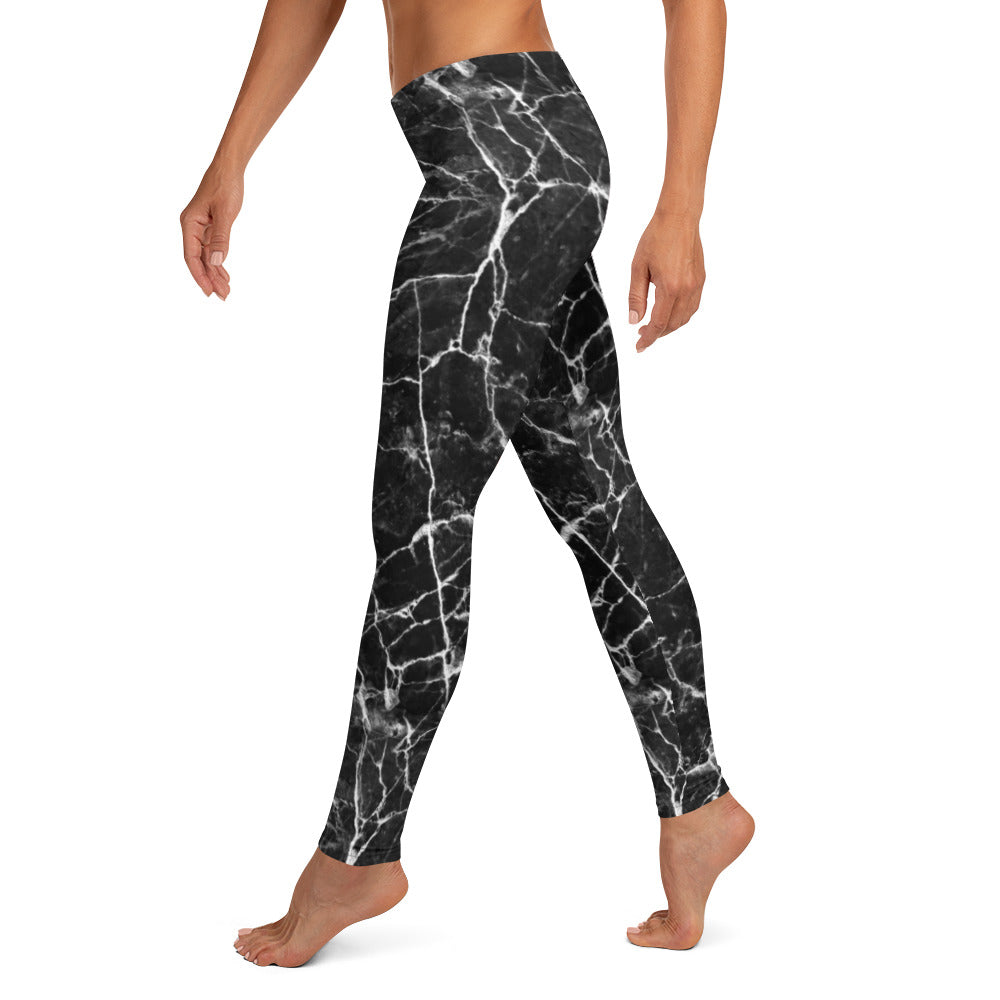 Gold Marble Yoga Leggings