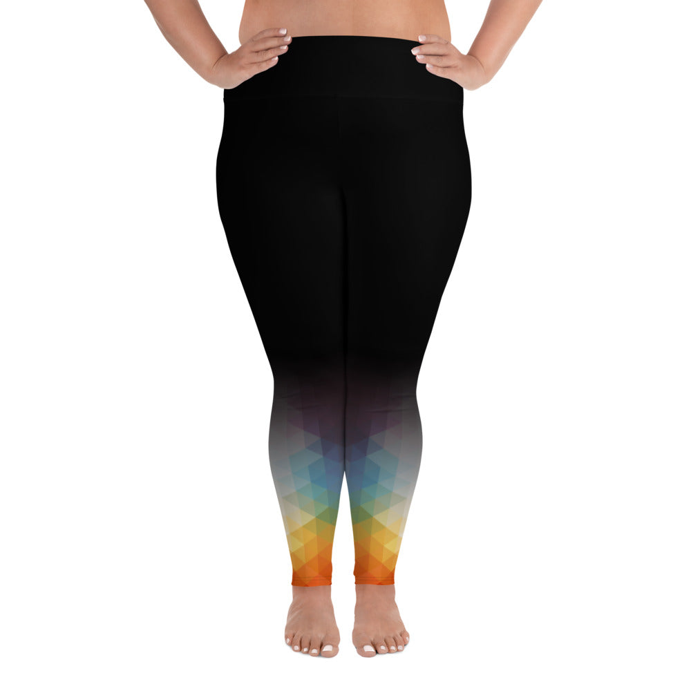 Tie Dye Shadow Plus Size Leggings - Liberty Maniacs