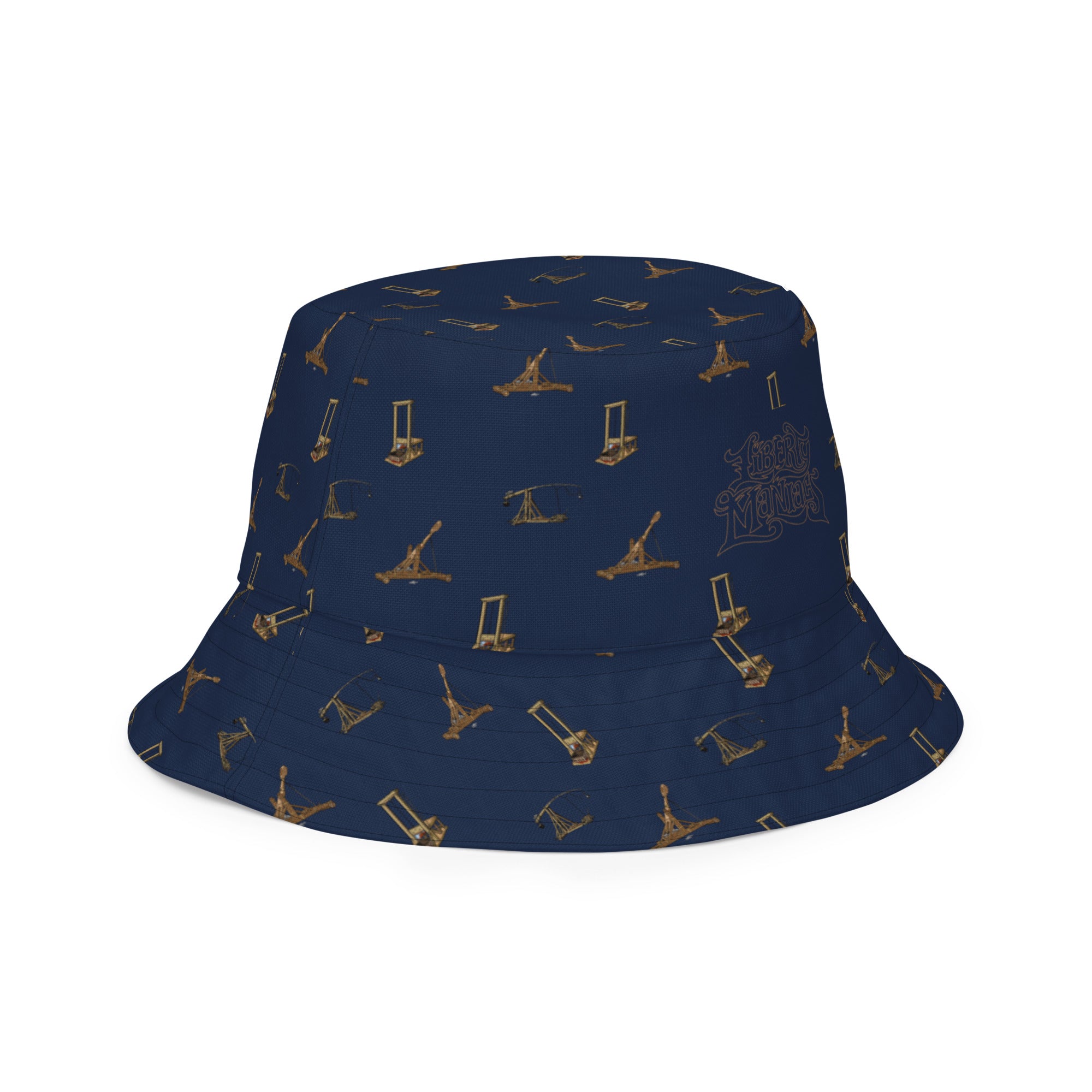 Catapults Trebuchets and Guillotines Maniacs Reversible Bucket Hat