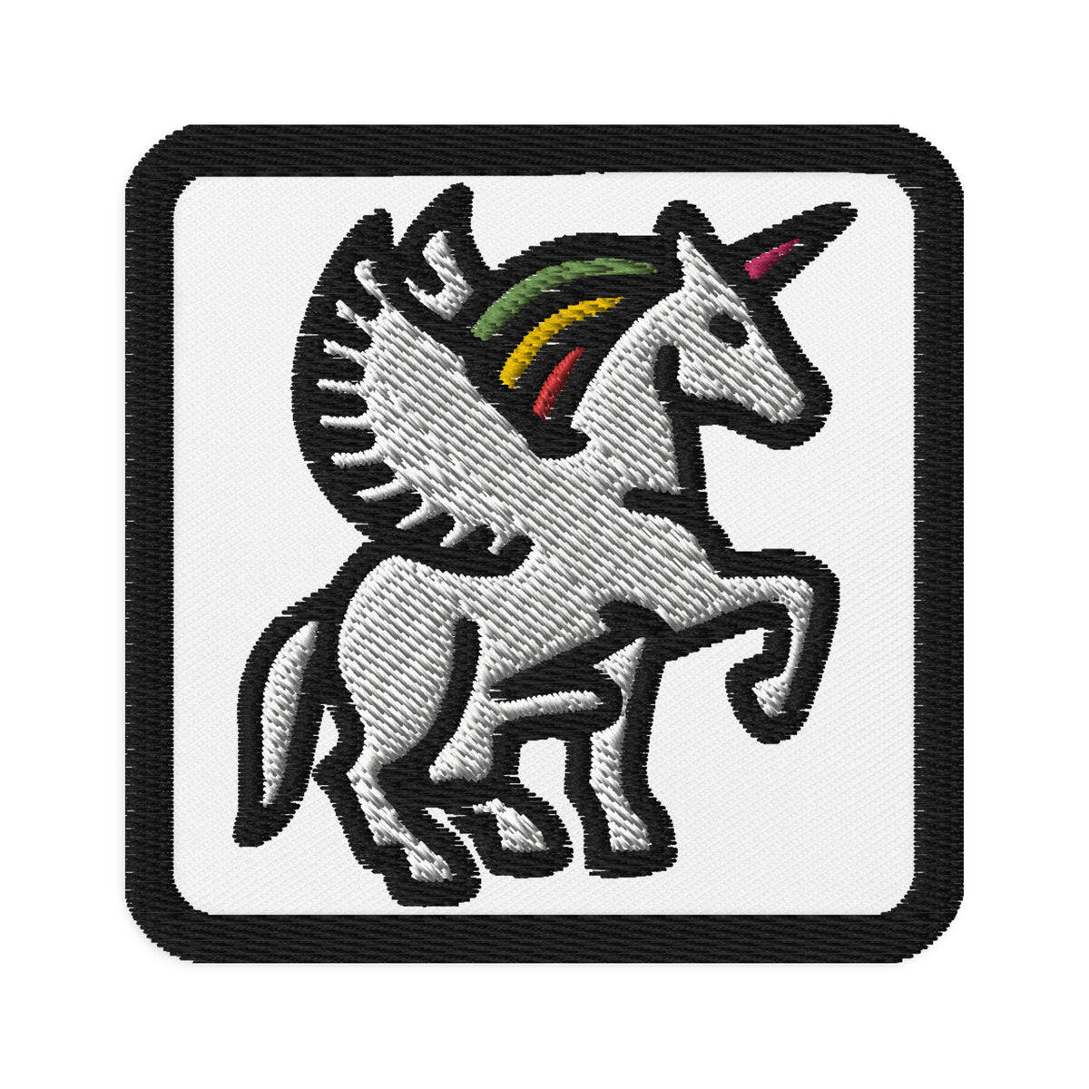 Unicorn Logo Custom Embroidered Patches With Iron On Backing For Clothing