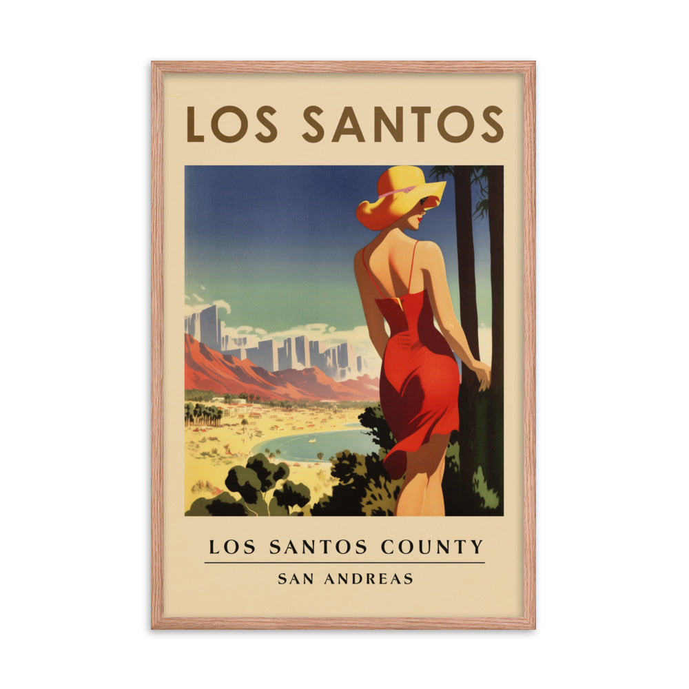 Visit Los Santos - The Bulimic capitol of America - Retro travel poster -  GTA | Greeting Card