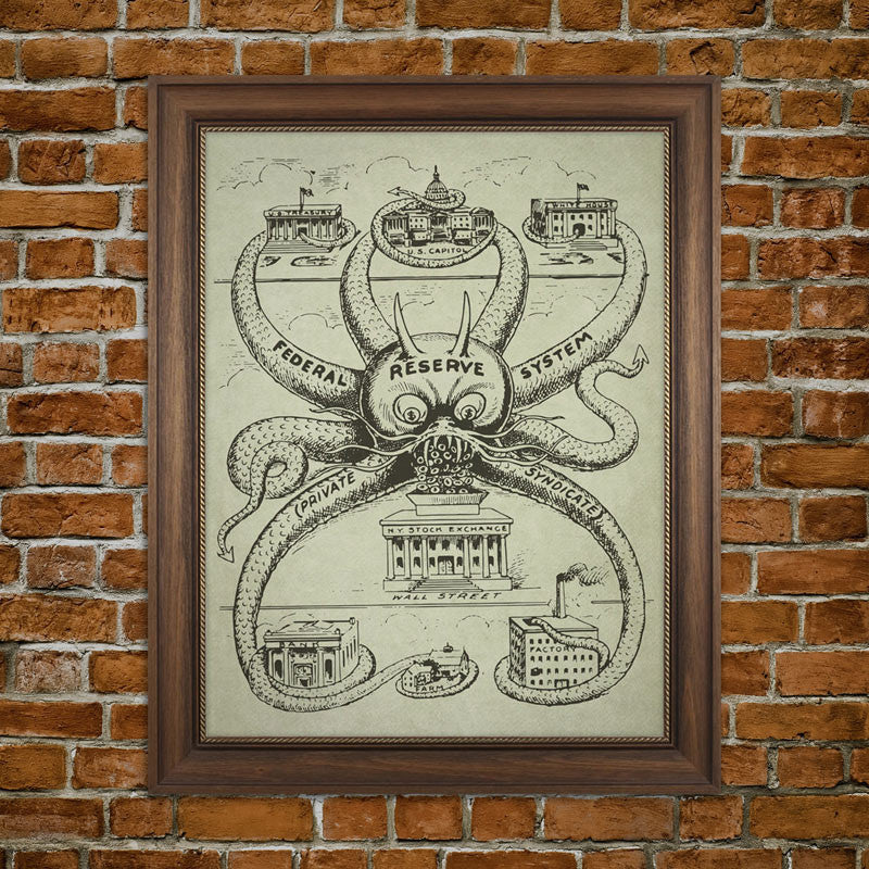 Federal Reserve Octopus Print - Liberty Maniacs