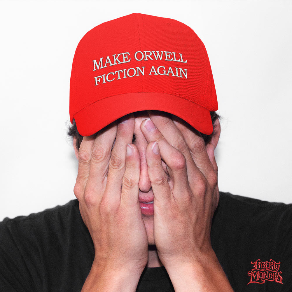 Make Orwell Fiction Again Flexfit Twill Cap - Liberty Maniacs