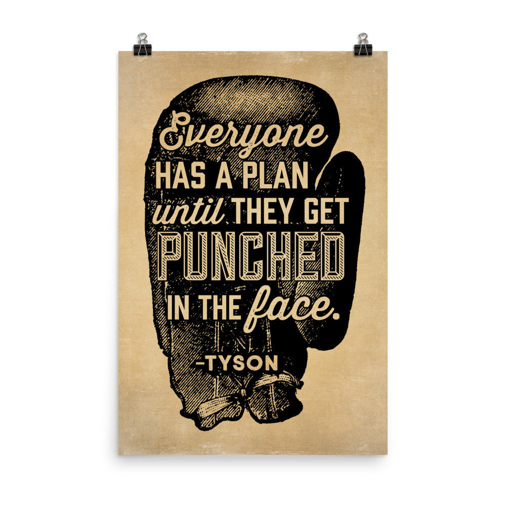 Everyone Has A Plan Until They Get Punched In The Face Parchment Print Liberty Maniacs