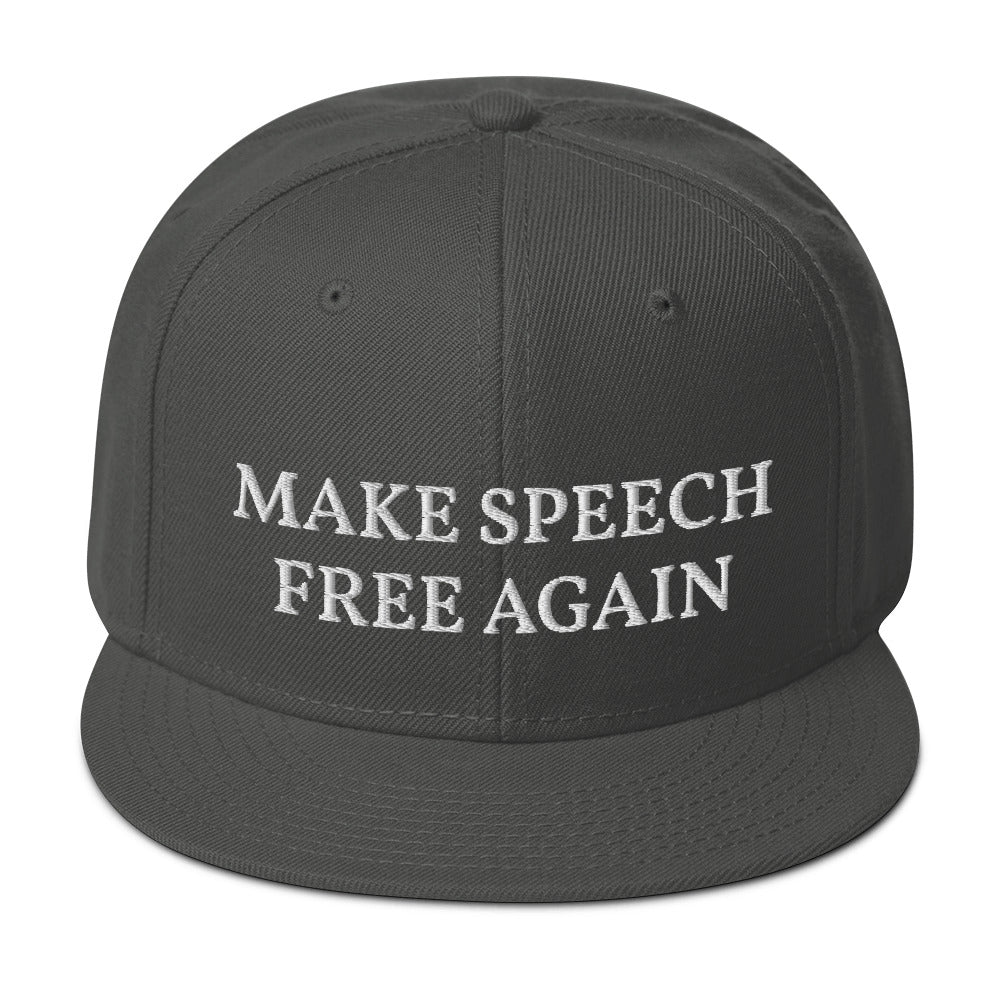 Download Make Speech Free Again Snapback Hat Liberty Maniacs