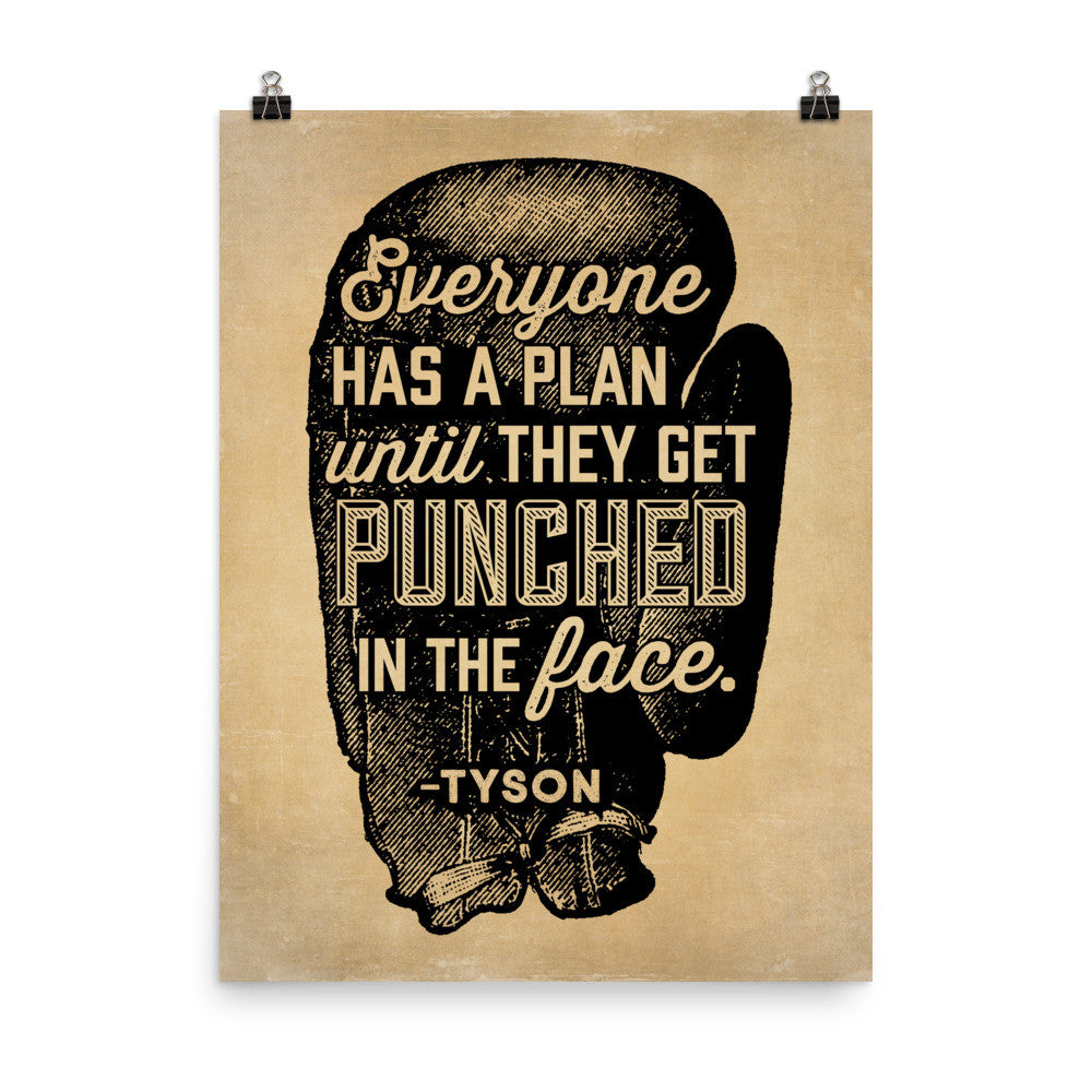 Everyone Has A Plan Until They Get Punched In The Face Parchment Print Liberty Maniacs