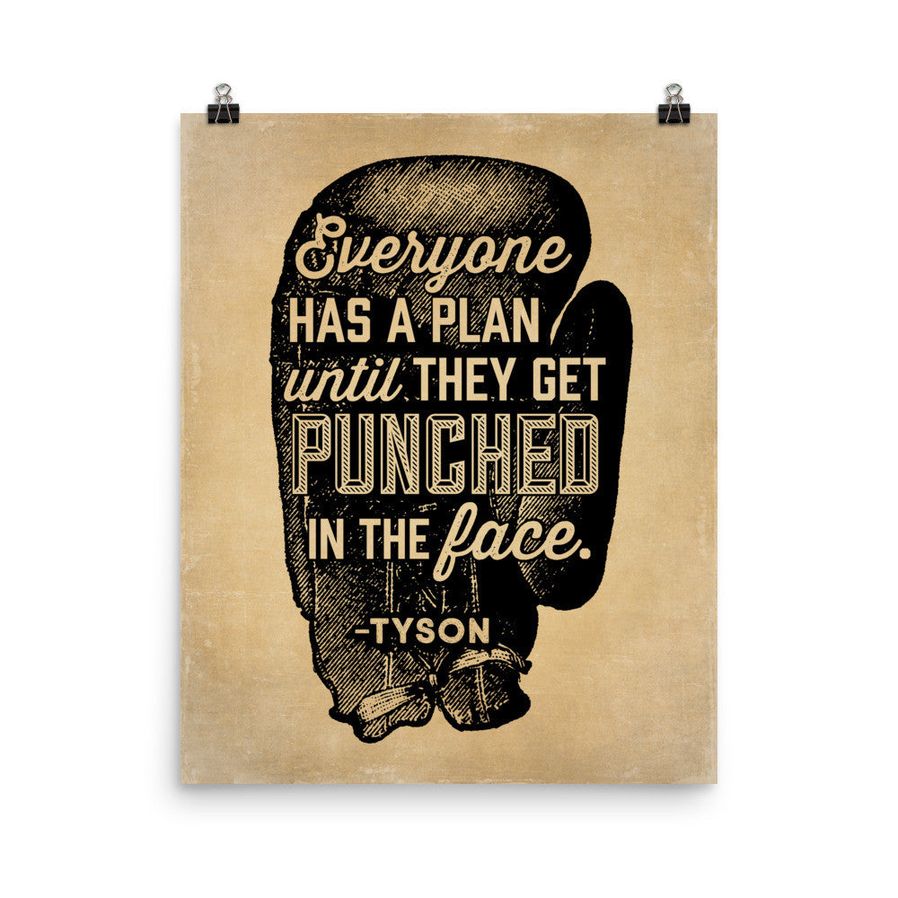 Everyone Has A Plan Until They Get Punched In The Face Parchment Print Liberty Maniacs