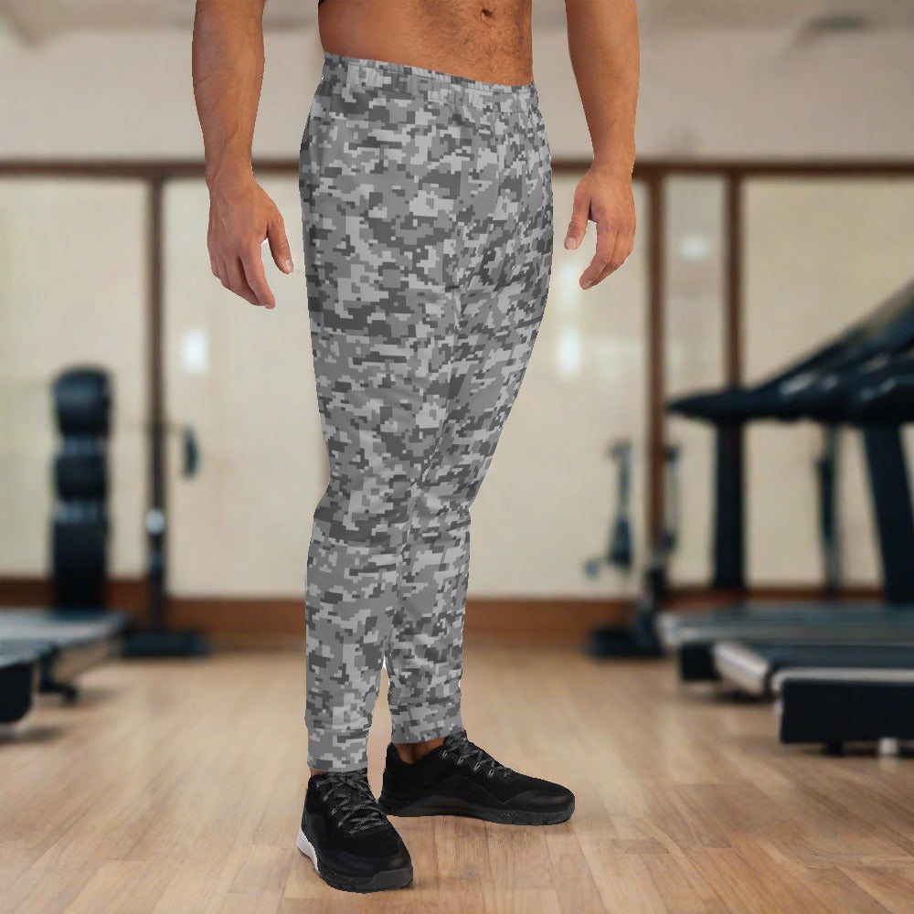 dark camo joggers mens