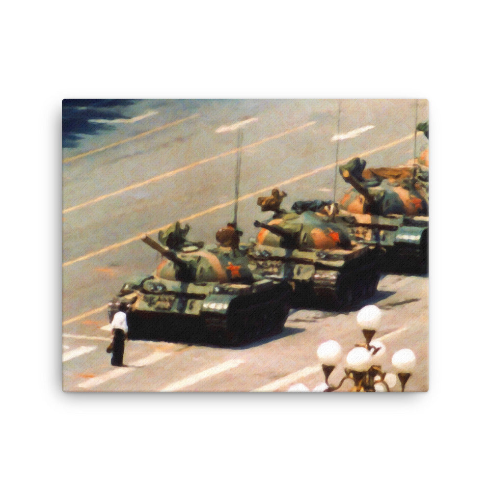 Tank Man Wrapped Canvas Painting Liberty Maniacs