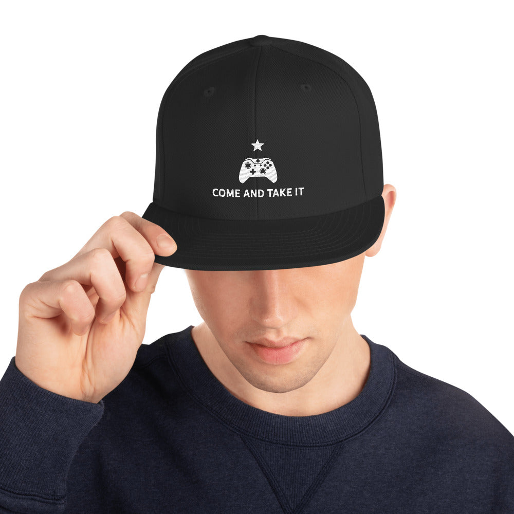 Come and Take It Video Game Controller Snapback Hat