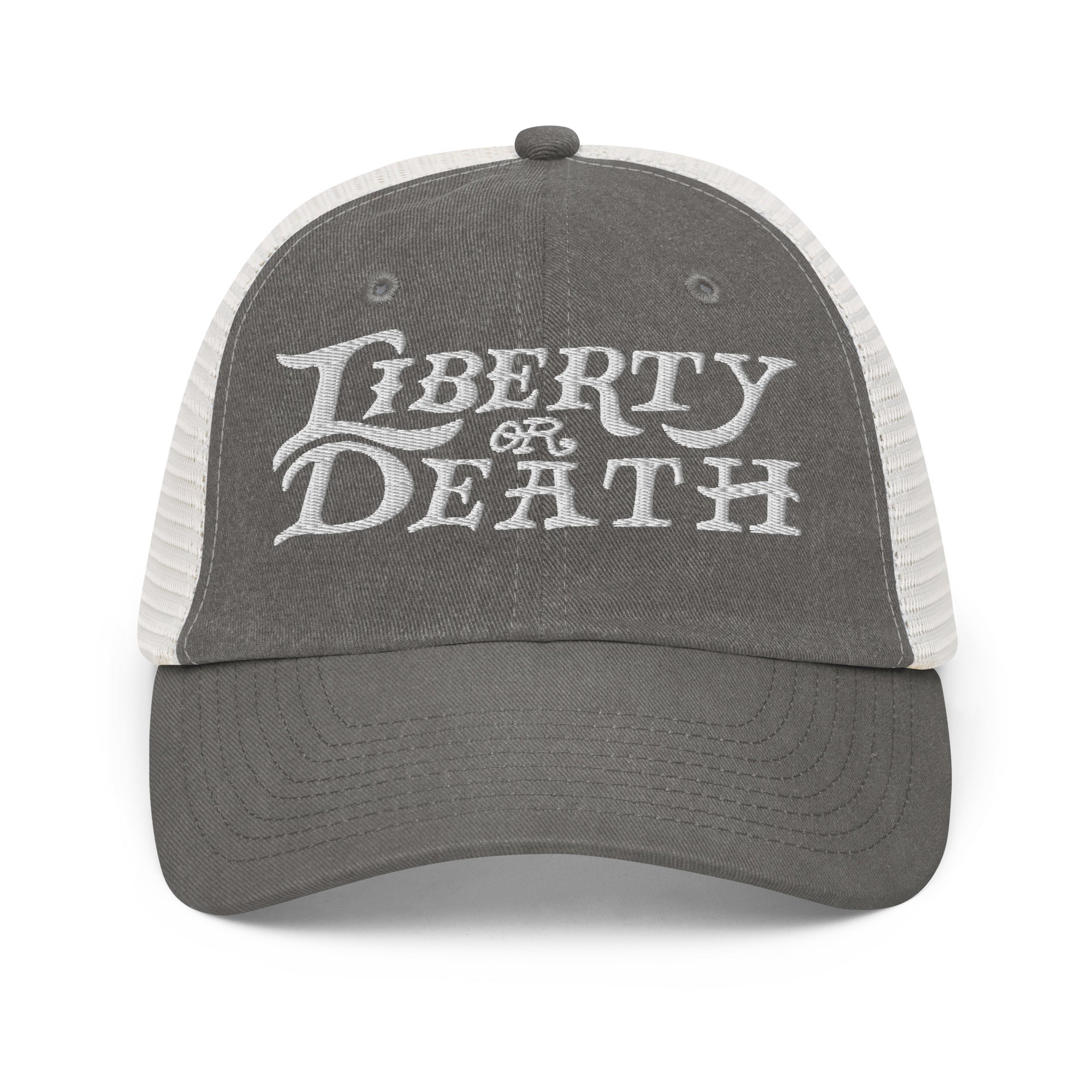 Liberty or Death Hand Lettered Pigment-dyed cap