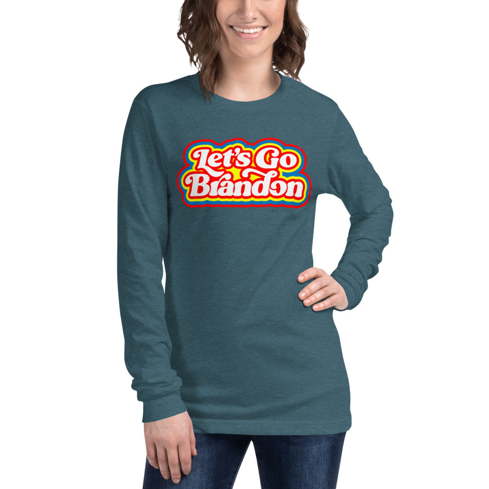  Go All Out Small Athletic Heather Adult Classy Let's Go Brandon  Long Sleeve T-Shirt : Clothing, Shoes & Jewelry