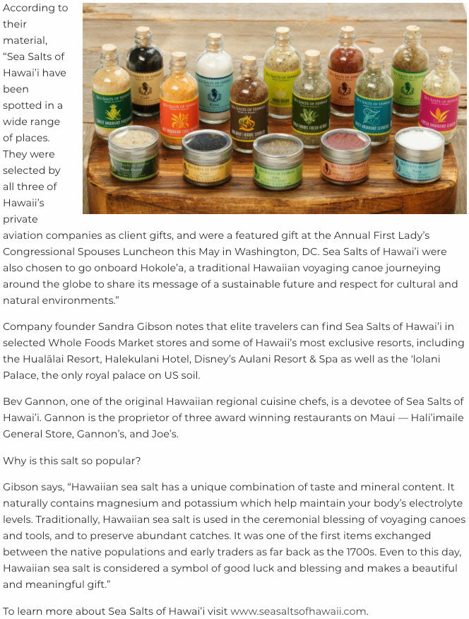 Elite Traveler Special Hawaiian Salt Gift for Travelers