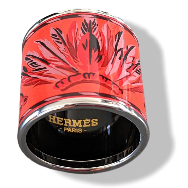 Hermes Plated Pink Gold Brass CORD'H Anneau de Foulard Scarf Ring
