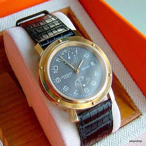 Hermès Hermes Barenia Watch Brown Leather ref.312134 - Joli Closet