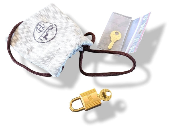 Hermes Plated Silver and Palladium CADENAS Key Lock 2 KEYS Nr 162 for Birkin  Kelly New and Perfect in Pochette!