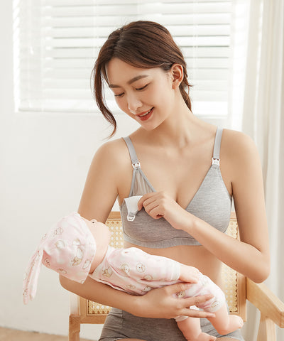 Cotton Nursing Bra Pregnant Women Pregnancy Breast Sleeping Underwear