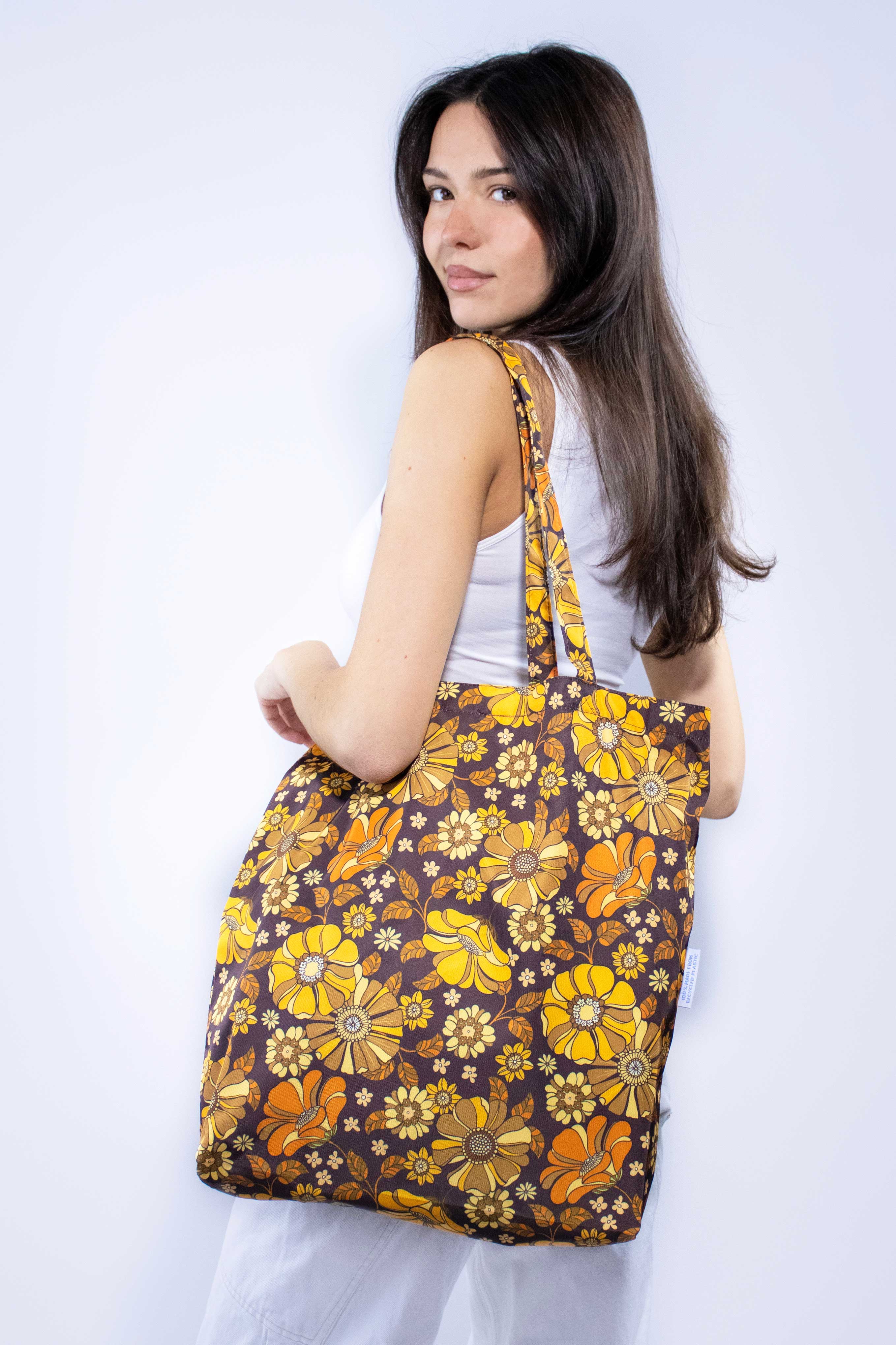 Image of Retro Flowers | Recycled Tote