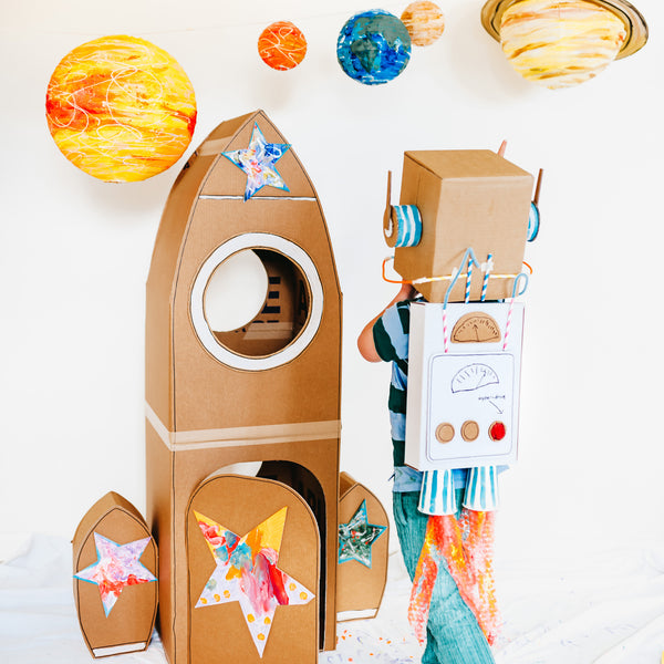 Space rocket and astronaut costume for kids