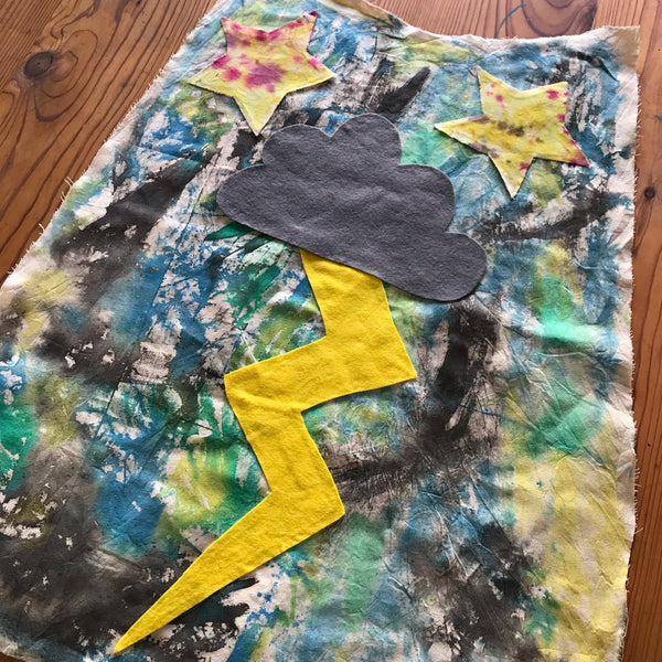 patterned fabric cape kids craft activity