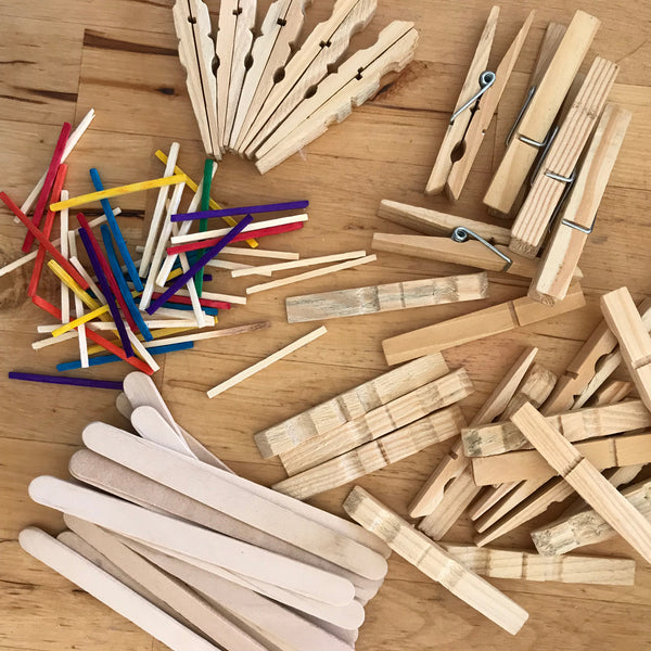 Wooden Peg, Tiny Clothespins, For Home Craft Projects Hanging Clothing DIY  Photo