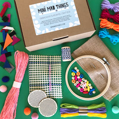 embroidery and weaving kids craft box