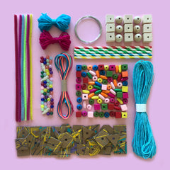 Jewellery and weaving kids craft box