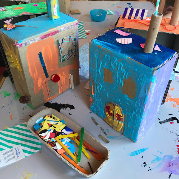 cardboard box houses kids crafts