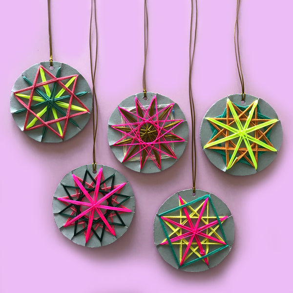 Woven star decorations