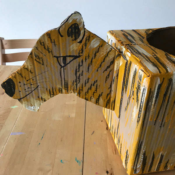 cardboard box tiger dress up costume