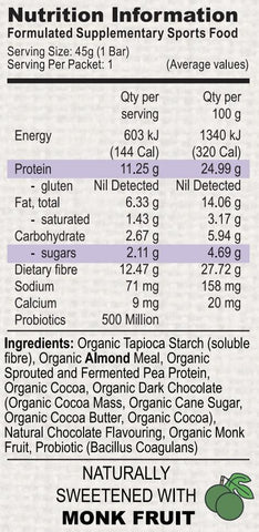 Proganics Choc Fudge Brownie Protein Bar