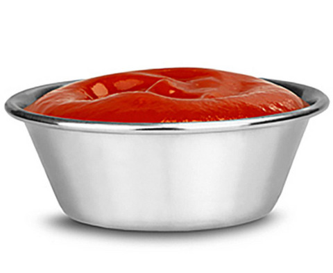 Stainless Steel Ramekin, perfect for condiments such as tomato sauce and others. Perfect for table presentation and table service 