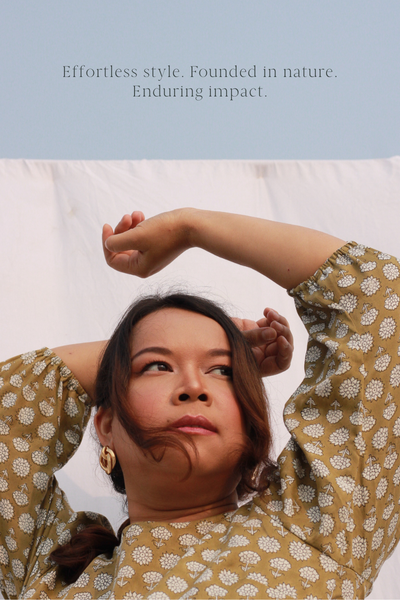 Chrysanthemum Block Print Top