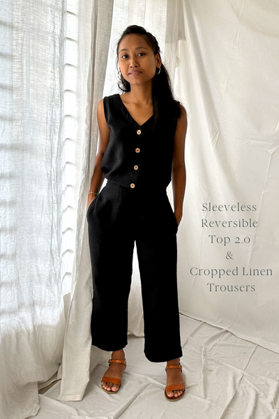 Sleeveless Reversible Top 2.0 & Cropped Linen Trousers