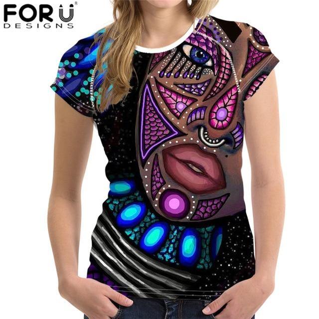 FOR U DESIGNS African Queen Exotic Style Print T-shirt - The Profile Lounge
