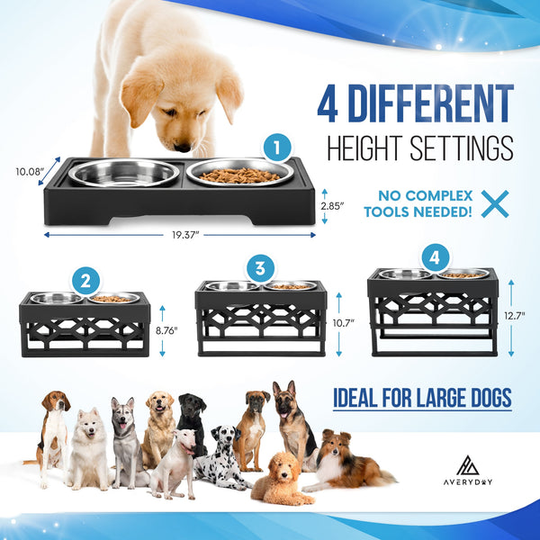 what is the correct height for elevated dog bowls