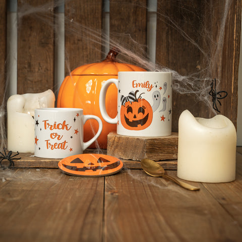 Personalised halloween mugs for autumn walks