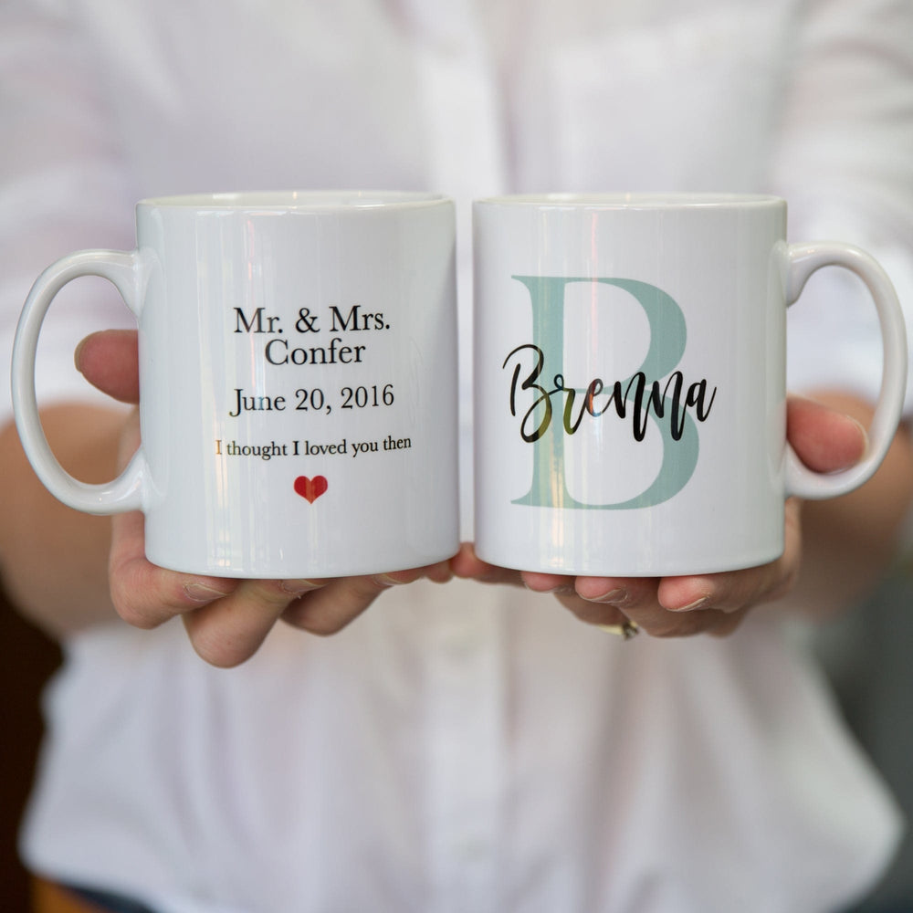  Wedding  Gift Mug  Set Any Initials With Personalisation 