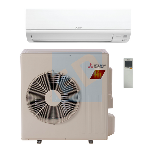 Mitsubishi GS 24,000 BTU 21.5 SEER2 Hyper-Heating Wall Mounted Heat Pump System