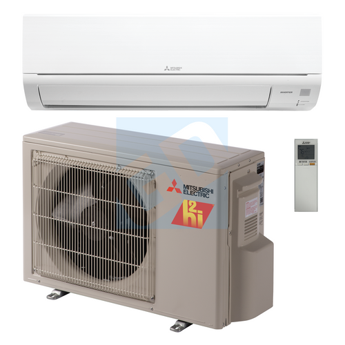 Mitsubishi GS 15,000 BTU 21 SEER2 Hyper-Heating Wall Mounted Heat Pump System