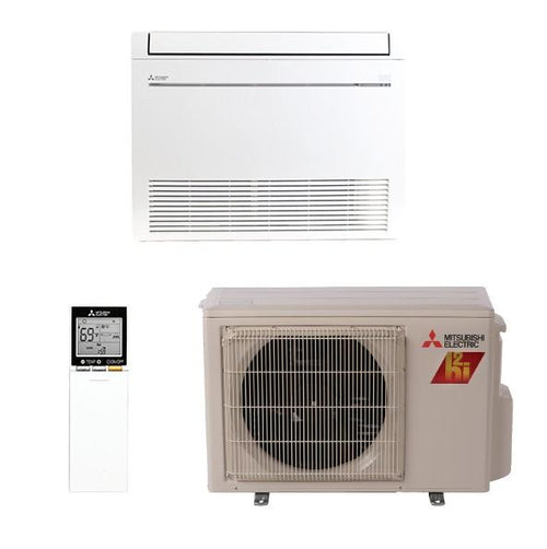 Mitsubishi KJ 12,000 BTU 26.7 SEER Hyper Heat Floor Mounted Heat Pump System