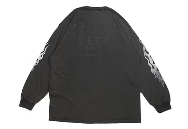 Gallery Dept. Flames L/S T-Shirt Black