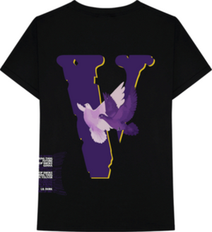 VLONE x NAV Cotton 'Doves' Short Sleeve T-Shirt - White/Purple - GBNY