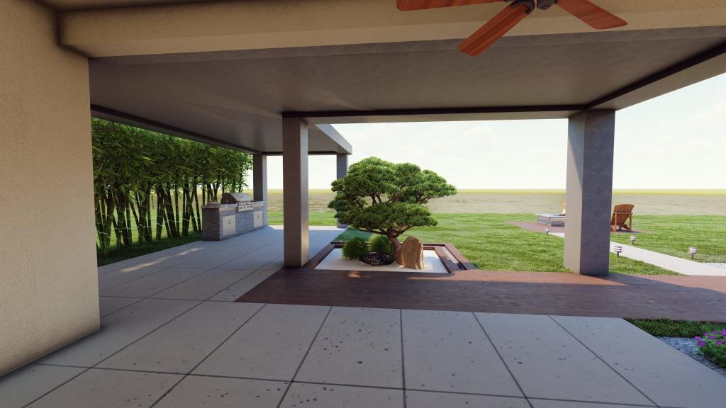Backyard Zen Landscape Design In The New Parkland Bay Community