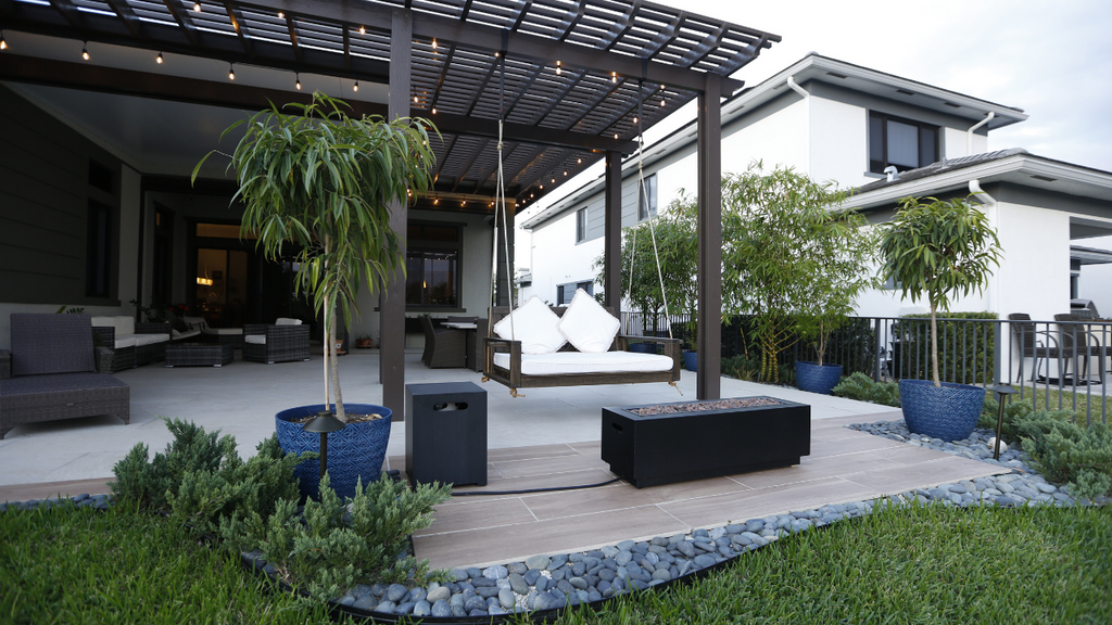 Porcelain Pavers And Pergola Create The Perfect Patio For This Home In Parkland, FL (Before 2)
