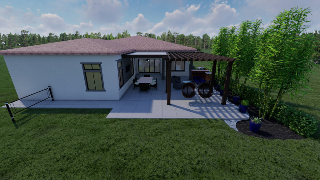 Porcelain Pavers And Pergola Create The Perfect Patio For This Home In Parkland, FL (Design)
